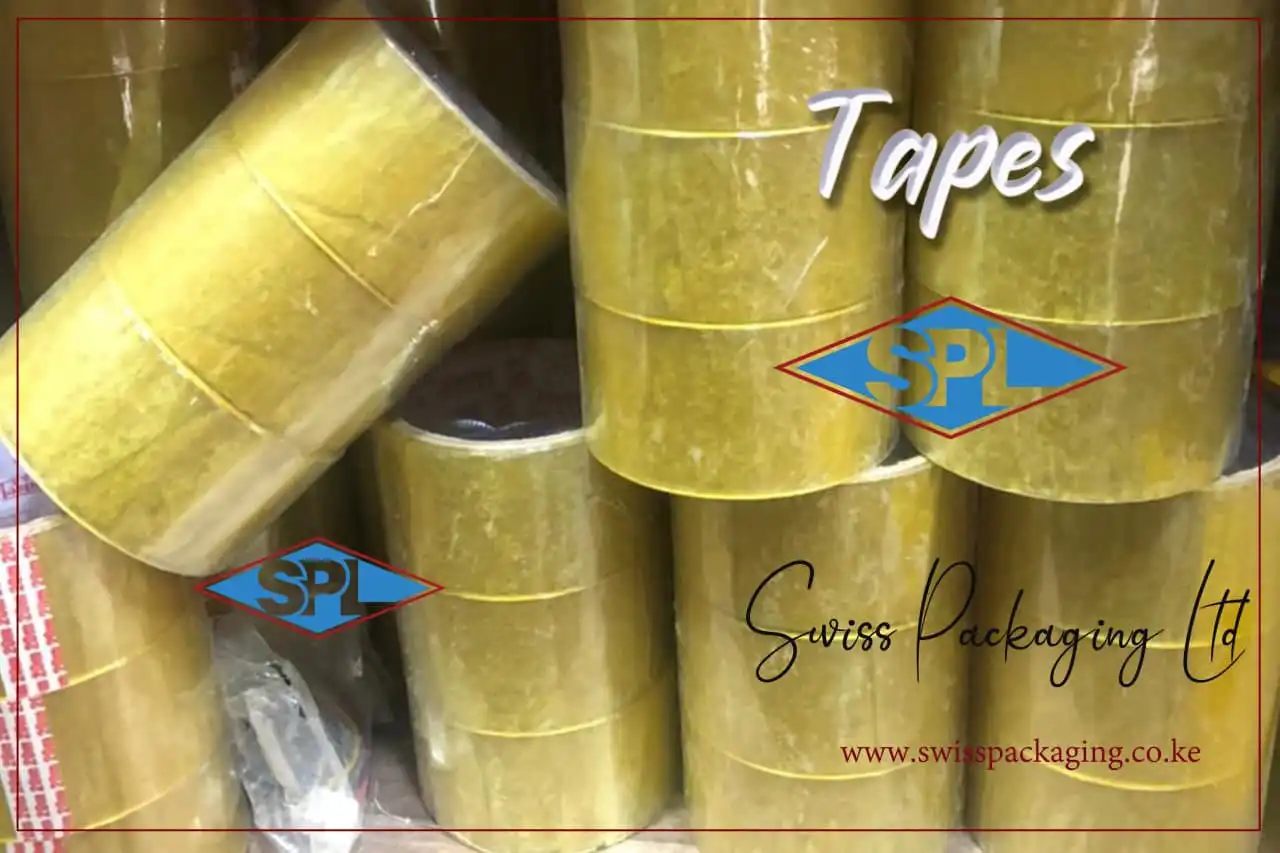 Masking Tape, adhesive tape, Swiss Packaging Ltd, painting tape, packaging tape, sealing tape, durable tape, Nairobi packaging.