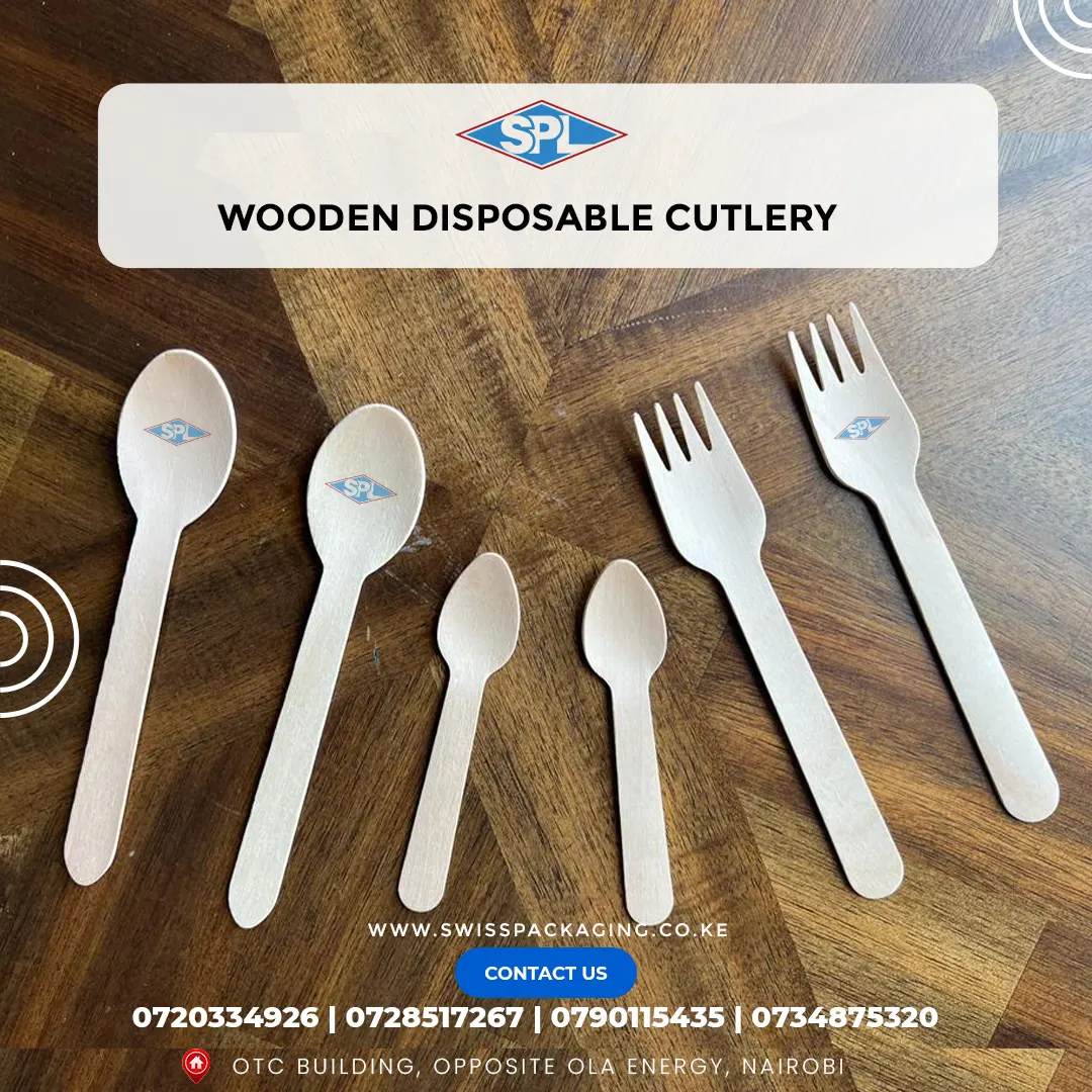 Wooden Disposable Cutlery, Swiss Packaging Ltd